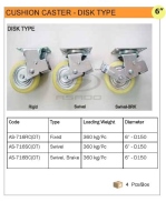 Bánh xe giảm sóc AS-716C - cushion caster as-ct-716-rc-sc-bc